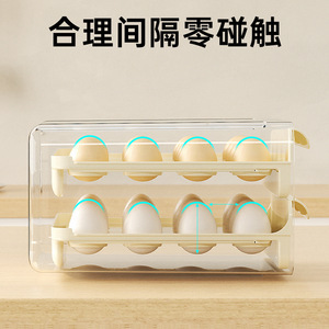 <b>Egg</b> <b>Storage</b> Box Refrigerator Drawer Type With Lid Airtight Food Container Kitchen Organizer For <b>Eggs</b> - Product Image 3