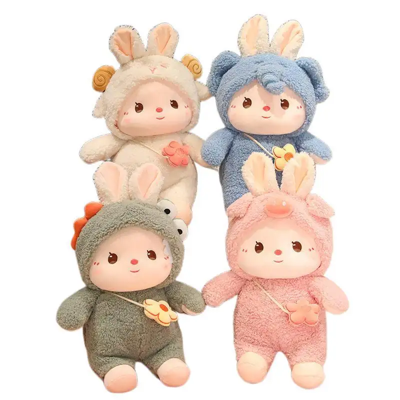 Wholesale Kawaii Soft Rabbit Stuffed Animal Claw Machine Doll Kid Girl Gift Baby Sleeping Plush Toys