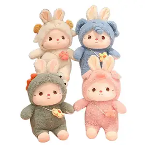 Juguete de peluche de conejo suave Kawaii para niños, juguete de peluche para dormir
