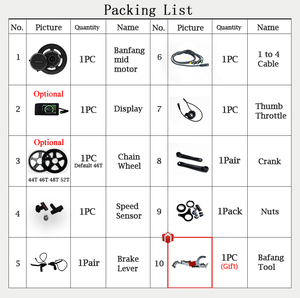 Bộ Chuyển Đổi Bafang Chất Lượng Cao Bộ Xe Đạp Điện Động Cơ Điện 350W Cho Xe Đạp - Product Image 6