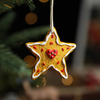 Vintage handgeschilderde hars kerstversieringen rustieke schommelpaard sneeuwpop koekjesvorm boomhangende decoratie retro landelijke stijl
