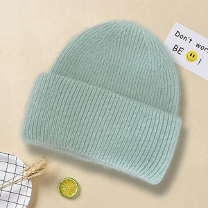 Knitted Hat Beanie Solid Color Warm Windproof Unisex 56-58Cm Casual Winter Hat - Product Image 2
