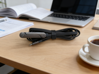 Câble tressé en aluminium 240W à charge rapide, Type-C vers Type-C, avec support de téléphone intégré pour écouteurs iOS et Android – Meilleures ventes