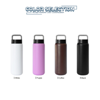 Bouteille d'eau isotherme sous vide, sans BPA, anti-fuite, en acier inoxydable 20 oz, écologique, pour voyage, randonnée, camping, cadeaux