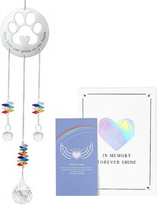 Attrape-soleil personnalisé <span class=keywords><strong>en</strong></span> cristal <span class=keywords><strong>en</strong></span> forme de cœur avec ailes d'ange, cadeau commémoratif pour animaux de compagnie, ornement suspendu créateur d'<span class=keywords><strong>arc</strong></span>-<span class=keywords><strong>en</strong></span>-<span class=keywords><strong>ciel</strong></span> - Product Image 1