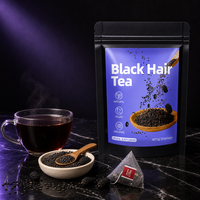 Sachets de thé noir 20 unités au sésame et à la mûre, supplément naturel végétalien à base de plantes, pour une tasse quotidienne, pur et classique