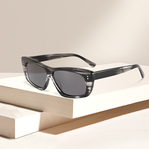 Gafas de sol rectangulares vintage de alta calidad con logotipo personalizado grueso acetato grabado recién llegado gafas de sol con lentes polarizadas - Product Image 5
