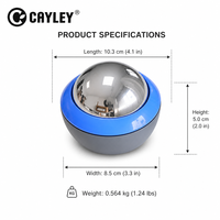 Balle de massage rotative à 360 degrés en acier inoxydable durable, rouleau de massage manuel pour la relaxation musculaire et le soulagement des douleurs musculaires