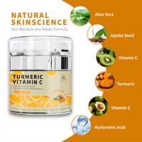 Soins de la peau de marque privée Hydratant anti-âge éclaircissant Crème pour le visage au curcuma et à la vitamine C