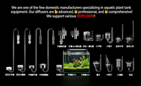 Diffuseur de CO2 en acier inoxydable 304, atomiseur transparent pour aquariums plantés, bureau et salle à manger, pour réservoirs de plantes aquatiques
