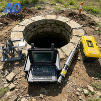 Caméra de sonde de puits à double objectif 55 mm avec capteur CCD, carte SD, vision nocturne, étanche IP68 pour l'inspection de puits profonds