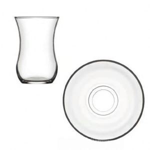 Taza Turca Personalizada para Té Negro, Postre, Pudín, Café, con Plato de Vidrio en Forma de Tulipán - Product Image 6