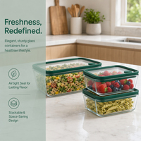 Boîte à lunch en verre borosilicate empilable sans BPA, couvercles étanches, compatible micro-ondes, réchauffable, pour le stockage des aliments, pour les nouveau-nés et le bureau