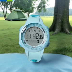 <span class=keywords><strong>LCD</strong></span> hiển thị Chronograph kỹ thuật số tự động ngày thể thao dừng Xem với cao su dây đeo cổ tay không thấm nước hoàn chỉnh lịch ngày - Product Image 1