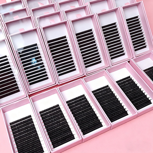 Tùy Chỉnh Bán Buôn Lash Nhà Sản Xuất 0.03 0.05 0.07 Dễ Dàng Để Ghép Fan Khối Lượng Lash Mở Rộng Với Nhung Cashmere Chất Liệu - Product Image 1