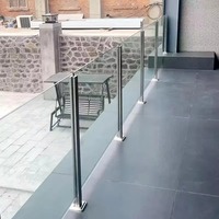 Poteau de balustrade en verre, main courante en acier inoxydable, poteau de clôture carré ou rond, colonne à fente intérieure pour verre trempé