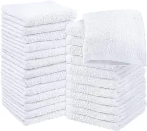 Cotton Washcloths Set - 100% Ring Spun Cotton, Premium Quality Face Cloths, Highly Absorbent and Soft Feel Fingertip Towels