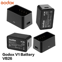 Godox Flash V1 Chargeur VC26 Li-ion Batterie DC 7.2V 3000mAh 21.6Wh VC26 + Batterie type C Chargeur pour Flash V1 Flash Speedlight