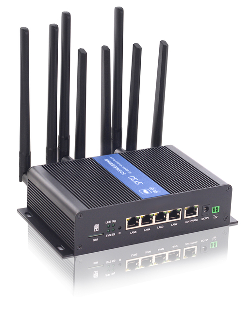 Industrial VPN 5G Sim Router with 1200Mbps Dual Band WiFi 4g 5G LTE Router with SIM Card Slot for Remote Equipment Maintenance