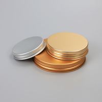 Bouchons à vis de bouteille 53mm 56mm 58mm, bouchon en aluminium argenté pour bocaux à crème