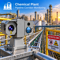Surveillance thermique EO IR en extérieur pour zone restreinte d'usine chimique, caméra PTZ multisensorielle haute sécurité