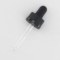 Bon 18/400 20/400 Pipettes en verre compte-gouttes noires à l'épreuve des enfants compte-gouttes CRC pour bouteilles Boston