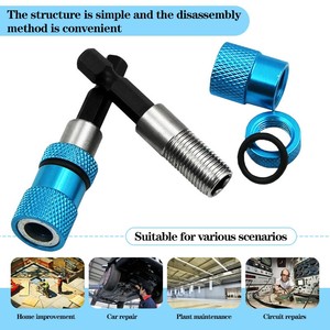 Barra de Extensión de Brocas con Mango de Acero y Enchufe Hexagonal de Liberación Rápida, Punta Magnética, Adaptador de Porta Brocas Autoblocante para Herramientas Eléctricas - Product Image 4