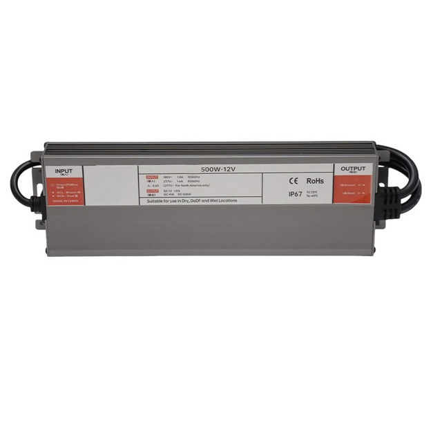 High Efficiency >88% Waterproof LED Driver IP67 CE RoHS Approved 500W Power Supplier For Led Lighting