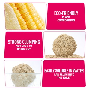 Échantillons Gratuits Haisen Litière pour Chat Écologique Certifiée ISO9001, Biodégradable, 6L 10L, à Forte Agglomération, à Base de Soja et de Maïs, Tofu Broyé, Très Absorbante - Product Image 2