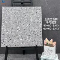 Carrelage Céramique Rustique Antidérapant 800x800mm Effet Marbre Glacé Antibactérien pour Sol/Mur, Vente en Gros Usine pour Supermarchés et Halls