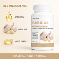 Capsules molles d'huile d'ail à formule personnalisée, gélules à revêtement entérique, complément alimentaire pour adultes, emballage en bouteille, OEM ODM