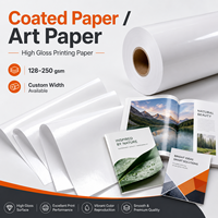 Papier couché brillant en rouleau pour impression et emballage, 128-250 g/m², 700/738/787/889 mm, format personnalisé