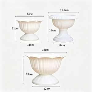 Pots à fleurs circulaires en plastique pour la plantation <span class=keywords><strong>de</strong></span> petites fleurs, <span class=keywords><strong>mini</strong></span> pots à fleurs <span class=keywords><strong>de</strong></span> bureau - Product Image 5