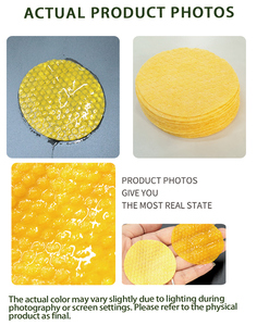 Y461 Ronde Gele Kurkuma Parel Composiet Kalmerende Natte Compress Plantaardige Vezel Non-Woven Dieptereinigende Poriën Gezichts Wattenpad - Product Image 6