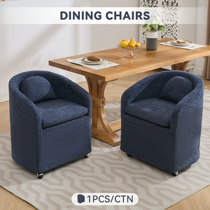 Fauteuil d'appoint moderne en tissu avec roulettes, design imperméable, pour la maison, le bureau, le salon, la chambre et l'hôtel - Product Image 5