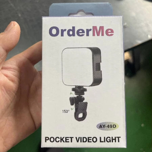 Mini Luce Portatile per Fotocamera per Streaming <span class=keywords><strong>Live</strong></span> e Fotografia, Temperatura Colore Regolabile 2500-9000K, Potenziamento Luminosità per Cellulare - Product Image 1