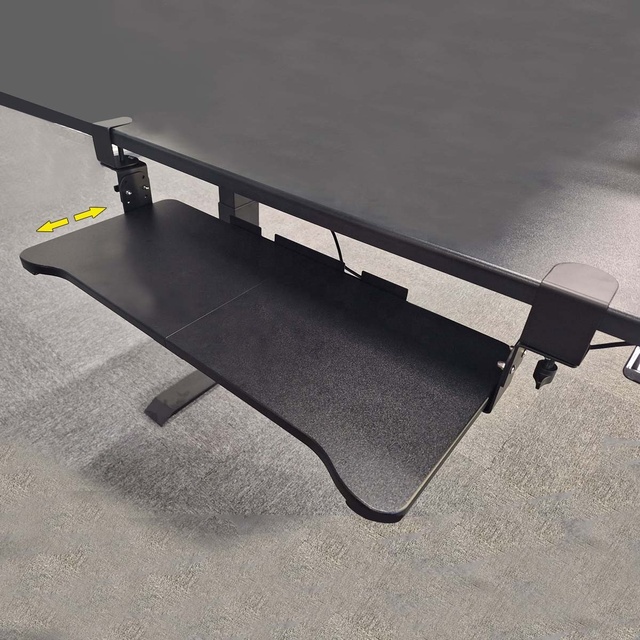 Ergonomic Height Adjustable Standing Desk Office Desk Keyboard Tray Comfortable Furniture Accessory Platform Extender Drawer