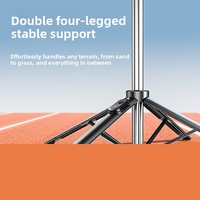 Perche à selfie télescopique multifonctionnelle portable avec lumière d'appoint et télécommande en acier inoxydable pour diffusion en direct sur pied