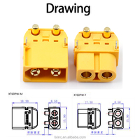 Conector XT60 Macho y Hembra XT60-PW, Adaptador XT60PW-M XT60PW-F, Placa de Distribución PCB de 20A, Conector Amass XT60