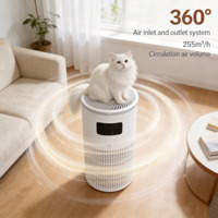 Purificateur d'air compact portable en plastique pour bureau, fabriqué sur mesure, avec filtres HEPA au charbon actif, fonctionnement silencieux, capteurs intelligents