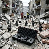 Détecteur de vibrations optiques et acoustiques 20000mAh, étanche IP66, système de recherche et de suivi des survivants en cas de effondrement de bâtiments