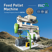 Nouvelle machine à granulés d'aliments pour animaux de type anneau RICHI - Extrudeuse entièrement automatique 3-4 T/H pour aliments à base de soja, à vendre