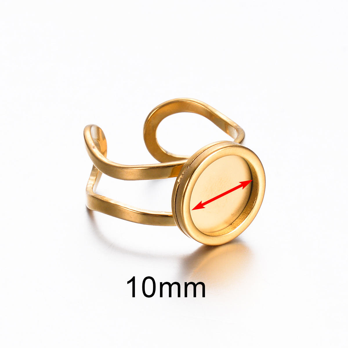 Or, intérieur 10mm rond