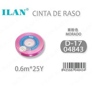 Nastro in raso Ilan 0,6 m 25y viola per lavori artigianali - Product Image 3