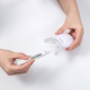 Professional <b>Teeth</b> <b>Whitening</b> Kit with Blue Cold LED Light USB Recharge Private Logo PAP Gel Pen Home <b>Tooth</b> Stain Remover - Product Image 3