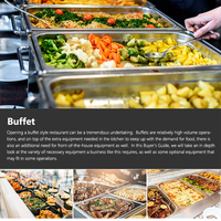 Solution de restauration en buffet tout-en-un, conception de projet, serveur de buffet, chauffe-plats, comptoir de service, plat de service, équipement de buffet