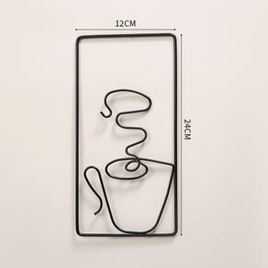 Stile nordico High-End di lusso in ferro <span class=keywords><strong>arte</strong></span> pittura decorazione della parete per soggiorno latte negozio di tè ristorante sfondo in metallo artigianato - Product Image 5