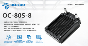 OCOCOO 80mm Aluminium-Wasserkühlungsradiator 8-Rohr-Wärmetauscher für <span class=keywords><strong>PC</strong></span> CPU GPU Laser Medizinische Schönheitsgeräte Flüssigkeitskühler - Product Image 5