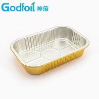 Conteneur alimentaire à emporter en aluminium doré 1000 ml 220x150 mm Premium pour barbecue, viande et restauration – Vente en gros