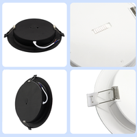 Lumière tubulaire ronde encastrée en fer LED 6W 9W 12W 18W Ultra-mince en tôle émaillée Downlight/led Down Light/Downlights